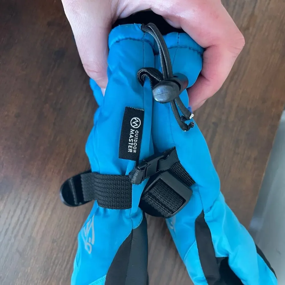 Outdoor Research Blue and Black Kids Mittens